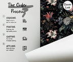 Dark Floral Wallpaper: Elegant Botanical Peel and Stick Wallpaper - View 5