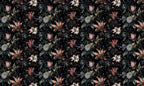 Dark Floral Wallpaper: Elegant Botanical Peel and Stick Wallpaper - View 6
