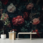 Mauve Peony Wall Mural: Large Scale Floral Peel and Stick Wallpaper