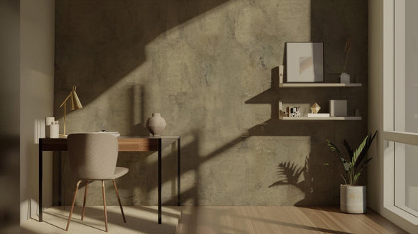 Neutral Concrete Texture Wall Mural | Modern Concrete Look Peel and Stick Wallpaper