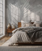 Big Tropical Leaf Wallpaper, Gray Floral Wall Mural, Peel & Stick - View 3