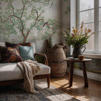 Chinoiserie Garden Wall Mural: Traditional Chinese Landscape Wallpaper, Peel and Stick Wall Art - View 2