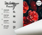 Dark Floral Wallpaper: Moody Peony Dahlia Botanical Wall Art (Peel and Stick) - View 5