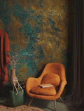 Abstract Blue & Brown Concrete Texture Peel and Stick Wallpaper Mural