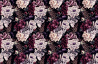 Elegant Burgundy Peony Wallpaper: Vintage Dark Floral Peel and Stick Wall Mural - View 6