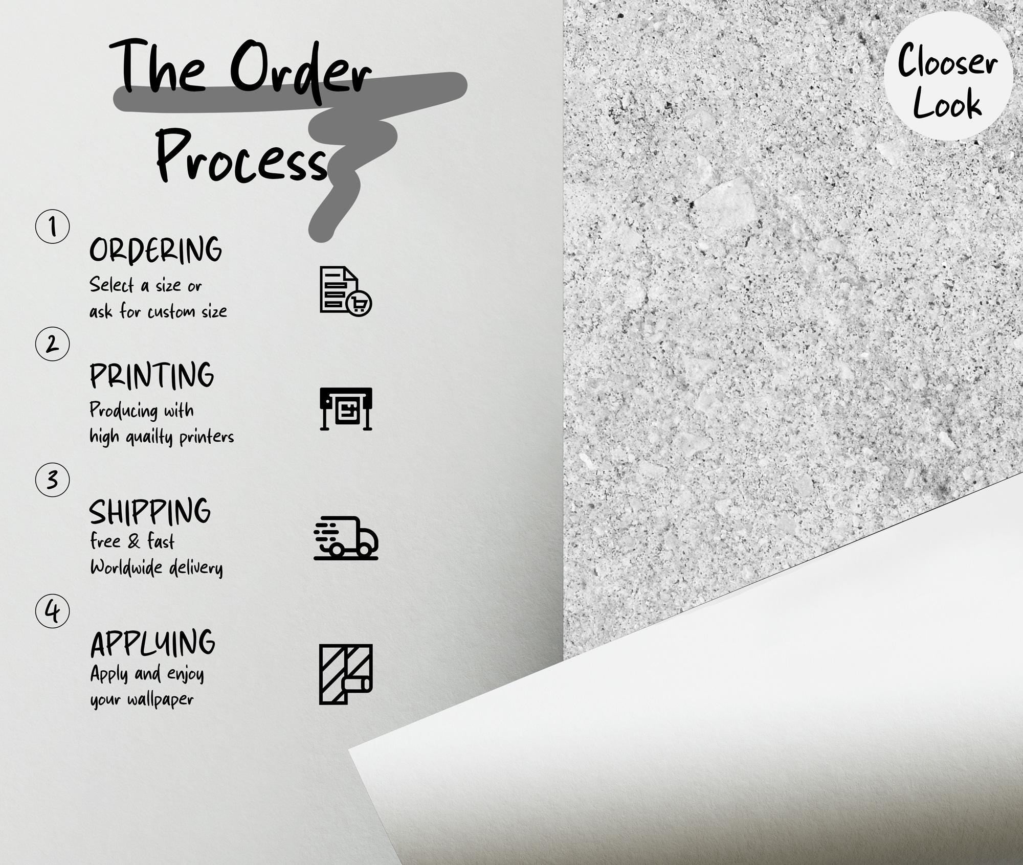 Light Gray Concrete Texture Wallpaper – Modern Minimalist Peel and Stick Wall Mural - View 4