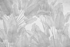 Big Tropical Leaf Wallpaper, Gray Floral Wall Mural, Peel & Stick - View 6
