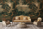 Vintage Countryside Scene Peel & Stick Wallpaper Mural, Landscape Wallpaper