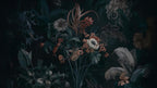 Dark Botanical Floral Wall Mural, Moody Garden Flower Peel and Stick Wallpaper - View 6