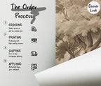 Neutral Forest Wallpaper: Sepia Landscape Peel and Stick Wall Mural - View 5