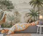 Safari Jungle Wallpaper Mural – Tropical Animals Peel and Stick Wall Art for Kids Room - View 4