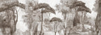 Neutral Forest Wallpaper Mural – Vintage Woodland Landscape Wall Art - View 6