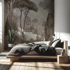 Neutral Forest Wallpaper Mural – Vintage Woodland Landscape Wall Art - View 4
