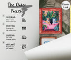 Retro Animal Portrait Wallpaper, Colorful Maximalist Peel and Stick Wall Art - View 5