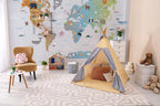Kids World Map With Animals Custom Size Wallpaper, Nursey Geography Map Wall Mural - View 4