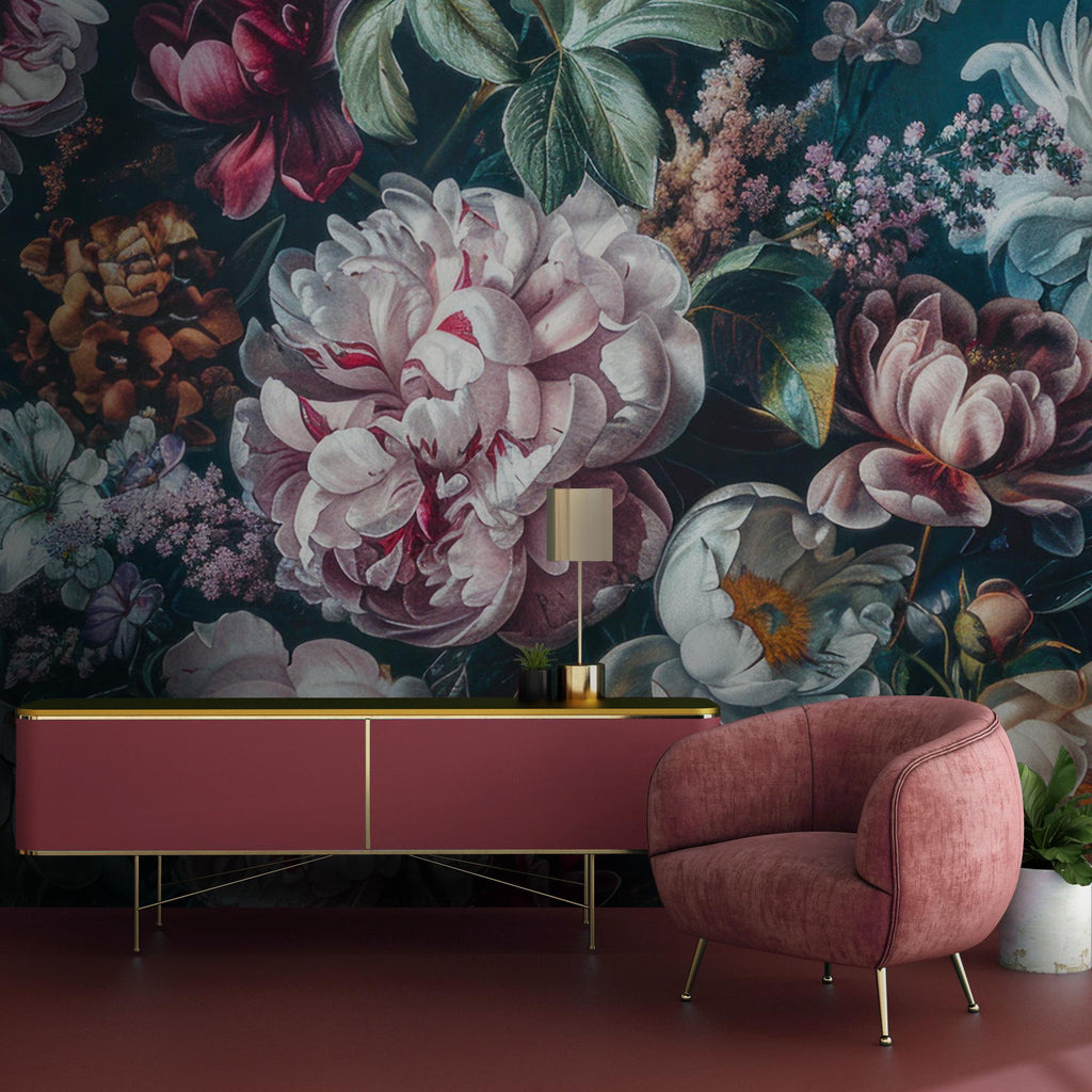 Floral Wallpaper Peel and Stick : Bold Peony Wall Mural