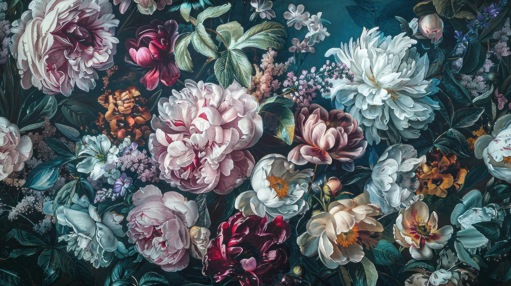Floral Wallpaper Peel and Stick : Bold Peony Wall Mural - View 6
