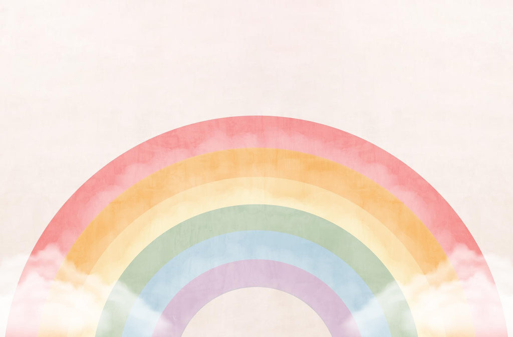 Rainbow Nursery Wallpaper, Kids Room Peel and Stick Wall Art - View 6