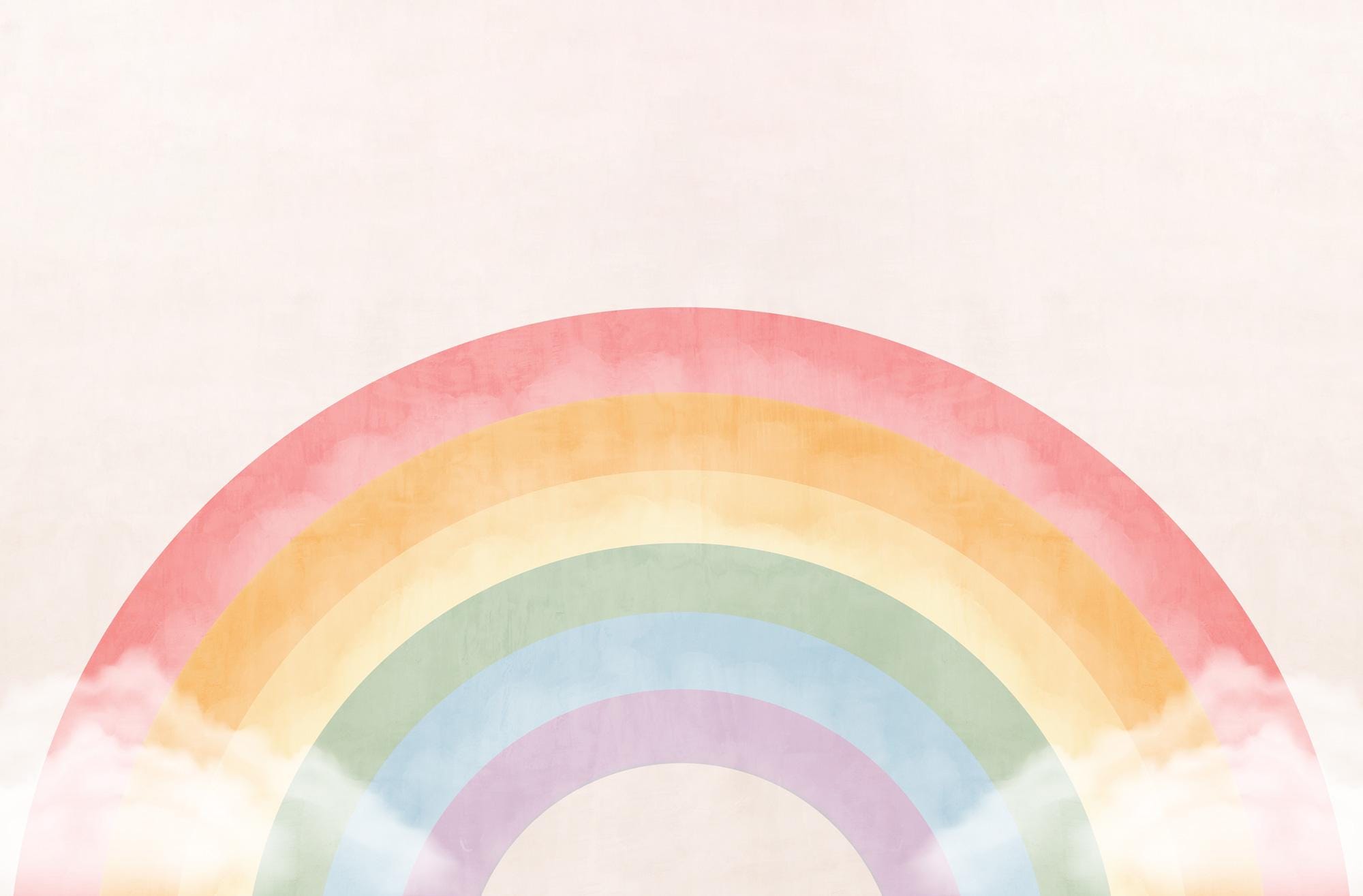 Rainbow Nursery Wallpaper, Kids Room Peel and Stick Wall Art - View 6