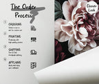 Dark Floral Wall Mural, Vintage Botanical Peel and Stick Wallpaper - View 5