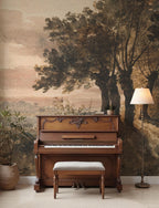 Antique Woodland Landscape Wallpaper, Rustic ScenicPeel and Stick Wall Mural - View 3