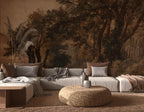 Antique Woodland Landscape Wallpaper, Rustic ScenicPeel and Stick Wall Mural - View 4