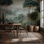 Woodland Forest Peel and Stick Wallpaper, Serene Forest Landscape Wal Mural - View 2