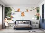 Teddy Bear Nursery  Mural, Baby Bear Kids Room Decor, Custom Size Peel & Stick Wallpaper - View 4