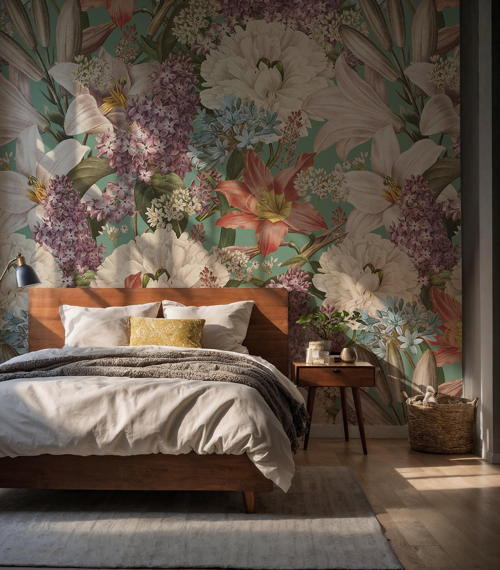 Large Floral Peel & Stick Wallpaper: Bold Peony Wall Mural