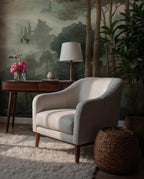 Misty Forest Peel and Stick Wall Mural, Classic European Landscape Wallpaper - View 4