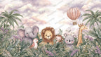 Jungle Safari Wallpaper, Baby Room Peel and Stick Wallpaper - View 6