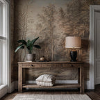 Vintage Forest Landscape Wallpaper: Antique Nature, Peel and Stick Wall Mural - View 4