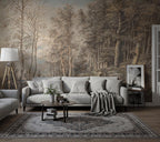 Vintage Forest Landscape Wallpaper: Antique Nature, Peel and Stick Wall Mural