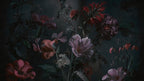 Dark Floral Botanical Wallpaper: Moody Flowers Peel and Stick Wall Mural - View 7