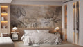 Vintage Tropical Botanical Wallpaper: Neutral Palm Leaves Peel and Stick Wall Mural