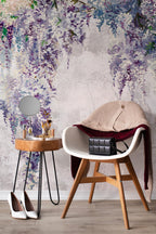 Wisteria Floral Wallpaper, Romantic Soft Pastel Flower Decor, Peel & Stick Botanical Wall Mural - View 4