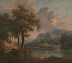 Vintage Landscape Wallpaper, Big Tree Peel and Stick Wallpaper - View 6