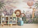Jungle Safari Wallpaper, Baby Room Peel and Stick Wallpaper - View 3