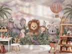 Jungle Safari Wallpaper, Baby Room Peel and Stick Wallpaper - View 2
