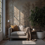 Vintage Forest Landscape Wallpaper: Antique Nature, Peel and Stick Wall Mural - View 5