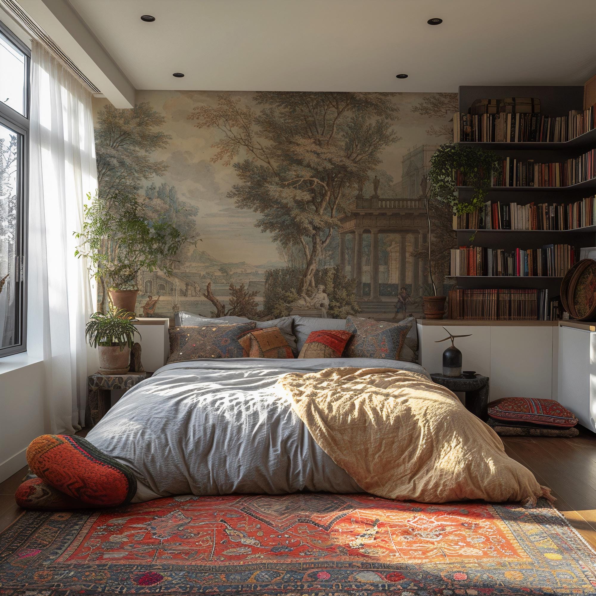 Scenic Landscape Wallpaper Mural: Textured or Peel and Stick - View 2