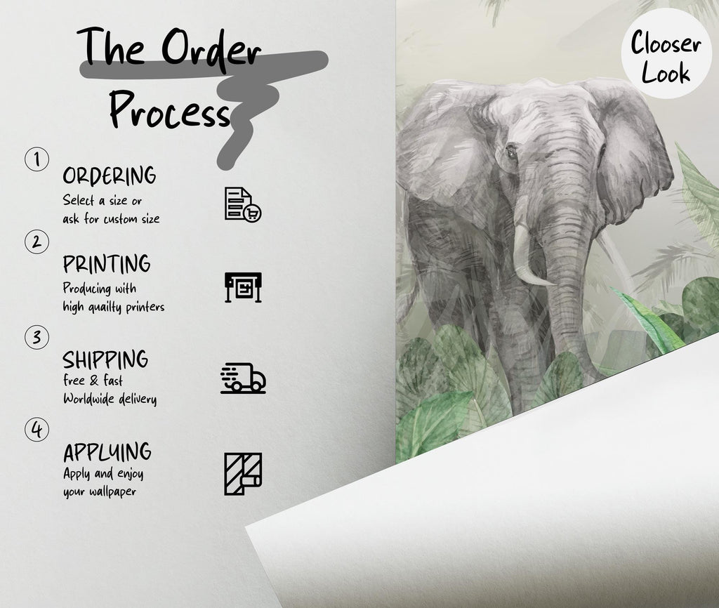 Jungle Safari Wallpaper: Kids Room Peel and Stick Wallpaper - View 5