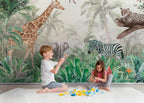 Jungle Safari Wallpaper: Kids Room Peel and Stick Wallpaper - View 2