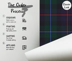 Dark Green Navy Tartan Plaid Wallpaper; Peel and Stick Wall Mural - View 5