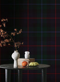 Dark Green Navy Tartan Plaid Wallpaper; Peel and Stick Wall Mural