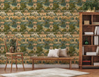 Vintage Garden Landscape Wallpaper; Classical Scenic Peel and Stick Wall Mural - View 3