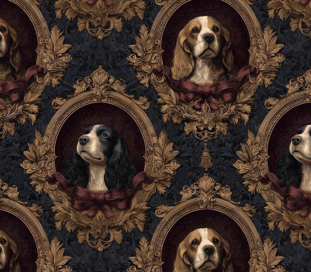 Vintage Dog Wallpaper; Peel and Stick Wall Mural - View 8
