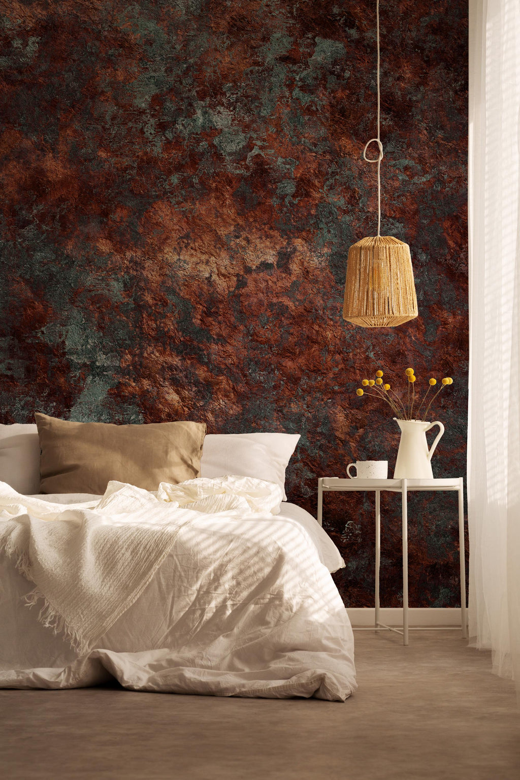 Rustic Copper Peel and Stick Wallpaper, Texture Wall Mural