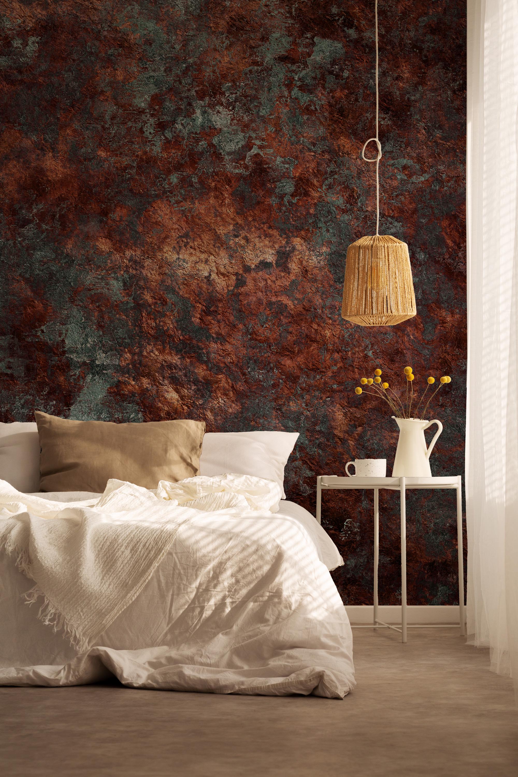 Rustic Copper Peel and Stick Wallpaper, Texture Wall Mural
