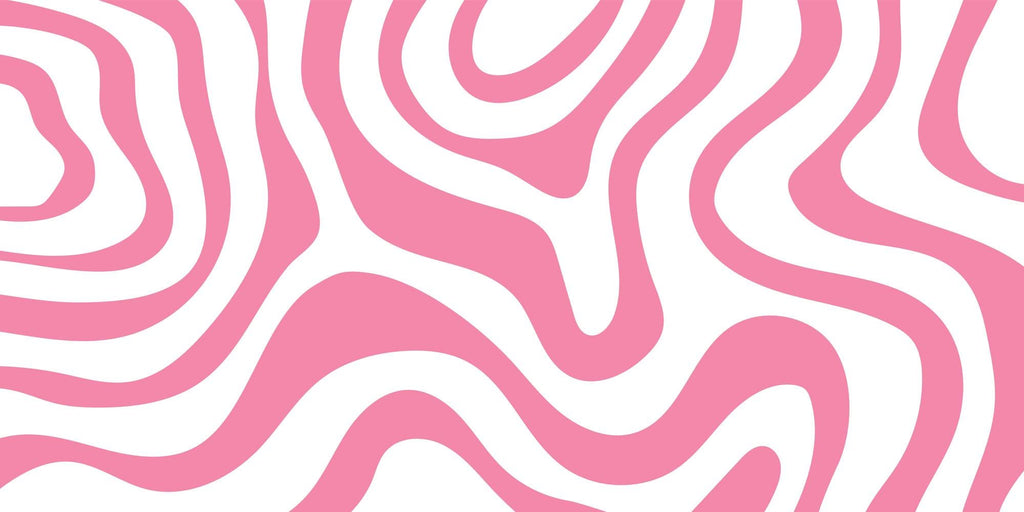 Pink Retro Geometric Wallpaper: Pink Color Peel and Stick Wall Mural - View 6